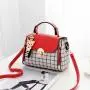 KBW045 2023 Plaid Handbag High Quality Women Bag New PU Diagonal Small Square Bag Fashion Single Shoulder Crossbody Bag