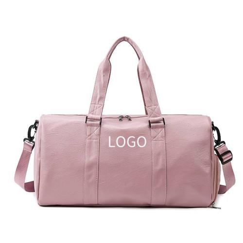 custom logo luxury pu duffel bag for girls smell proof leather outdoor multifunctional fitness travel bag bolso viajero