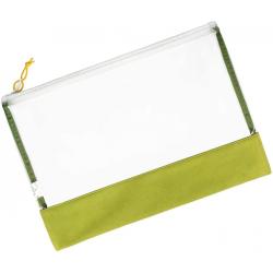 Gelory Clear File Organizer Folders Plastic Transparent Bag File Green Pouch A4 Document Bag