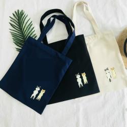 Wholesale Single-Shoulder Canvas Bag for Women Casual Shopping Tote Bag  Student School Bag Custom Logo