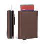 New Design Credit Card Leather Wallet Card Holder Minimalist Men Wallets Leather Metal Card Holder