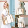 Fashion Stylish 2pc/set PU leather luxury ladies handbag with Purse shoulder tote bags office briefcase laptop bags for women