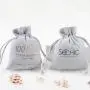 Custom Logo Printed Suede Gift Bag Mini Velvet Suede Drawstring Ring Jewelry Pouch