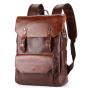 2024 Custom Hot Selling Crazy Horse Leather Backpack Bag For Retro Men
