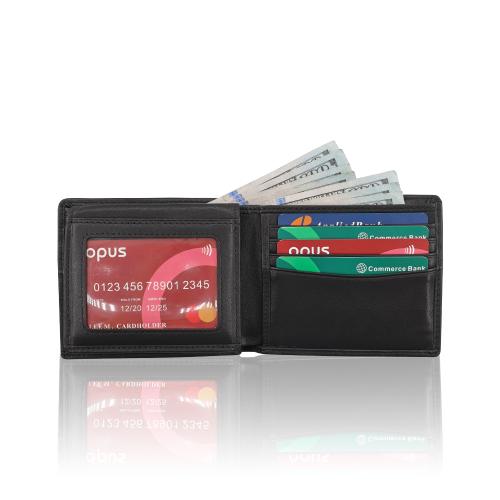 Wholesale men leather wallet rfid blocking men wallet leather men slim bifold wallet
