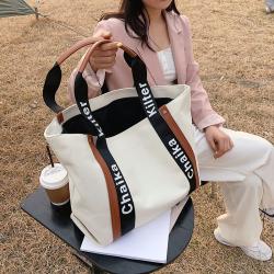 Gelory Wholesale New Design Ladies Cheap Plain Large Capacity Shopping Bags Girls Fashion Canvas Tote Bag
