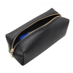 Portable makeup bag brush organizer for travel pu saffiano leather cosmetic bag fashion toiletry bag