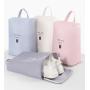 ZWY293 Fashion Handheld Portable Shoe Bag Lined PVC Waterproof Simple Storage Bag Family Travel Sundry Socks Clothes Organizer