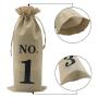 Gelory Manufacturer Supplier 2023 New Jute Fabric Wine Carry Bag Wine Bottle Gift Jute Drawstring Wine Bag