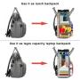 Custom Oxford women laptop bookbag multifunction soft waterproof lunch insulated cooler bag school backpack with lunch bag