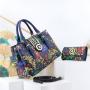 ladysky 2024 women handbags fashion purse and hand bag ladies quality PU leather female bag set of two casual tote bag 33 cm