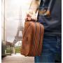 High quality genuine leather men tote bag factory retro leather wallet fashion men's card bag men's business bag