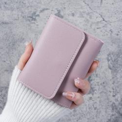 ZX053 Women PU Leather Multi Card Hasp Coin Purse Short Wallet Designer Women Purse Wallet Card Holder Folding Card Bag