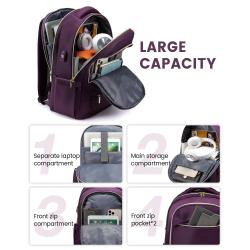 LOVEVOOK Custom 2023 trendy business waterproof nylon USB backpacks college travel  tear-resistant smart laptop backpack unisex