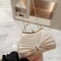 evening bag 2024 Hot Selling Satin Wrinkle Bag Party Bride Wedding Banquet Fashion Gold Bowknot Evening Bags Handbag For Ladies