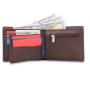 Top grain genuine leather men's two in one wallet