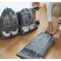 HR409 Hot Selling Dust Travel Shoe Storage Bag Transparent Visible Drawstring Strap Pocket Shoe Bag Nonwoven Home Organizing Bag