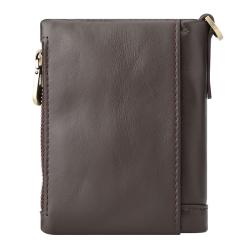 Anti Theft Men Card Holder Wallet Double Zipper luxury Mens Bags Cowhide Multifunctional Cartera De Hombre
