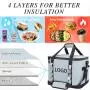 Custom Logo Outdoor Picnic Soft Leakproof Portable Thickened PEVA Waterproof Refrigerated Insulated Cooler Bag