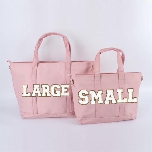 Keymay Fashion Women Shopping Bag Travel Shoulder Handbag with Pockets and Zipper Waterproof Nylon Tote Bag handbag ladies