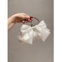 Satin Bowknot Cloth Fashion Women Clutch bag Wedding Bride Temperament Handbag Purse
