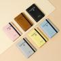 HR243 Simple Rfid Passport Bag Solid Color Cute Zipper Card Bag Airplane Anti Magnetic PU Leather Passport Clip Protective Case
