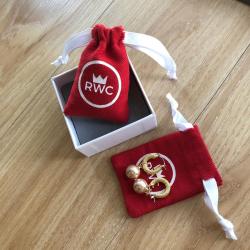 Small Cotton Jewelry Packaging Bag Soft Red Cotton Jewelry Packaging Pouch