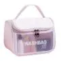 ZR474 Makeup Bag PVC TPU Small Portable Semi Transparent Frosting Cosmetic Storage Bag Makeup Cosmetics Mini Wash Bag Travel