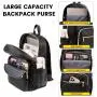 LOVEVOOK 2022 Women Quilted Travel Laptop Backpack 15.6 Inch Potable PU Backpacks Book Bag For School College Work Business Trip