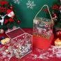 HR534 Christmas Decorations Creative Box Bag PET Gifts Children Present Handbag Christmas Snow Tree Man Elk Cookie Storage Bag