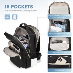LOVEVOOK 2024 Fashion oem custom wholesale smart laptop backpack bag waterproof school college travel laptop backpack USB cable