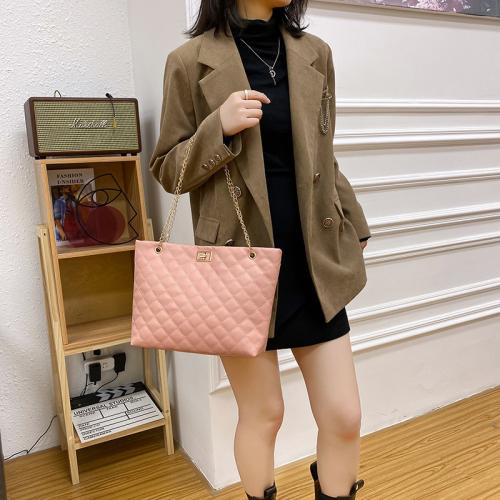 Gelory Customized Women's Tote Bags Autumn Winter New Lady Shoulder Bag Large Capacity PULeather Geometric Handbag