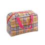 Professional Manufacturer Fashion Lattice Makeup Cosmetic Case Bag PU Leather Makeup Bag