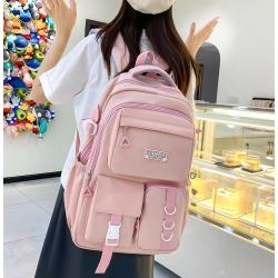 ZR838 Girls Schoolbag New Fashion Nylon Waterproof Backpack Custom Logo High Quality Schoolbag Travel Student Zipper Laptop Bag