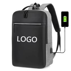ZR904 Man Laptop Bag USB Charger Computer Cover Women Backpack Oxford Waterproof Zipper Print Logo Backpack Business Schoolbag