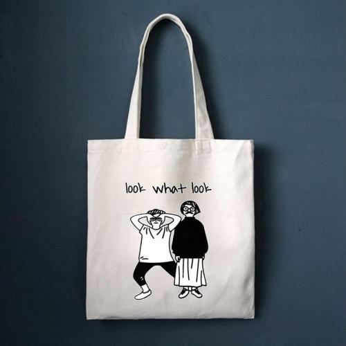 Custom Printed Organic Calico Printed Reusable Shopping Bag Cotton Canvas Tote Bag With Logo