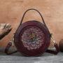 Vegan Leather Women Handbags Retro Ladies Hand Bags Vintage Shoulder Bag With Branded Luxury Quality And Hand Painted Flowers