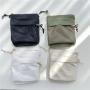 New Fashion Metal Zipper Messenger Bags Women Nylon Purse Mobile Phone Bags Girls Rectangle Small Crossbody Shoulder Bag
