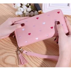 OEC001 New Korean Wallet Women Long Zipper Large Capacity Mobile Phone Bag Versatile Love Korean Handheld Wallet women
