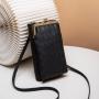 2024 Ladies Embossed Mobile Phone Bag Fashionable Portable Women's Bag with Joker Design Wholesale Foreign Trade