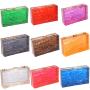 crack Evening Bags for Women Popular Acrylic Women's Small Square Bag Summer Candy Color Transparent Clutch Box