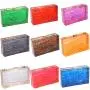 crack Evening Bags for Women Popular Acrylic Women's Small Square Bag Summer Candy Color Transparent Clutch Box
