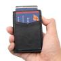 Factory Wholesale Leather Metal Business Card Holder Pop Up Card Holder Aluminum Wallet