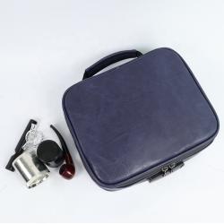 carbon lined bongo smoking accessories set bag case with combination lock box bag