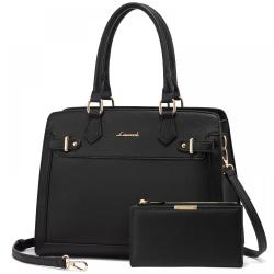 LOVEVOOK 2pcs New Style PU Leather Top Handle Tote Bag for ladies Purses and Handbags Custom Logo Tote Shoulder Bag for Women
