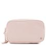 Premium Double Compartments Metal Zipper Stripes Cotton interior Fashion Women Makeup Bag Cosmetic