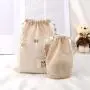 Custom Label Logo Printed Natural Cotton Mesh Soap Bag Organic  Drawstring Soap Pouch For Gift