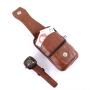 New leather multi-functional waist bag for men wearing leather belts