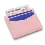 Custom cute PU card holder pink saffiano leather rfid blocking slim women credit card wallet