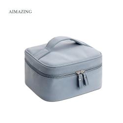 Luxury High Quality Travel Make Up Organizer  Bag Women Pu Leather Cosmetic Makeup Bag Insert Organizer For Cosmetic